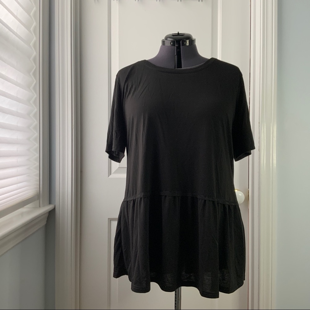 Faded Glory Plus Peplum Tee NWOT